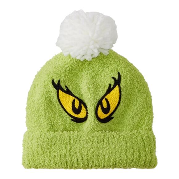 Hanna Andersson NWT Dr. Seuss Grinch Marshmallow Fleece Hat Small 3-4 Years - Picture 1 of 3